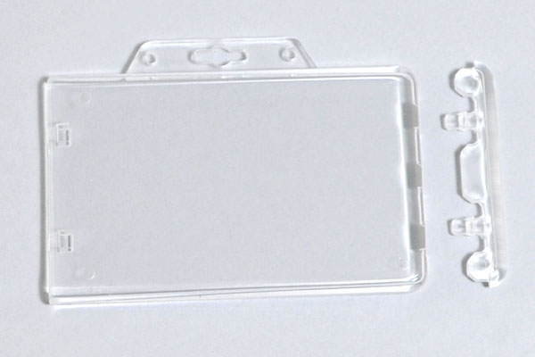 1840-6040 Clear Horizontal Permanent Locking Plastic Card Holder