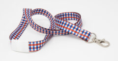 plaid patriotic lanyard